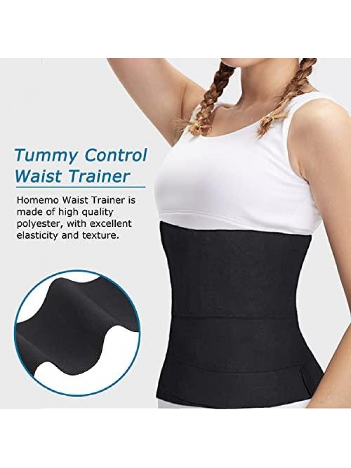 Waist Trainer for Women Snatch Me Bandage Up Waist Trimmer Compression Wrap for Stomach Waist Band Cincher for Tummy Control Gift Corsets Hourglass Body Shaper Underwear Gym Accessories Black 