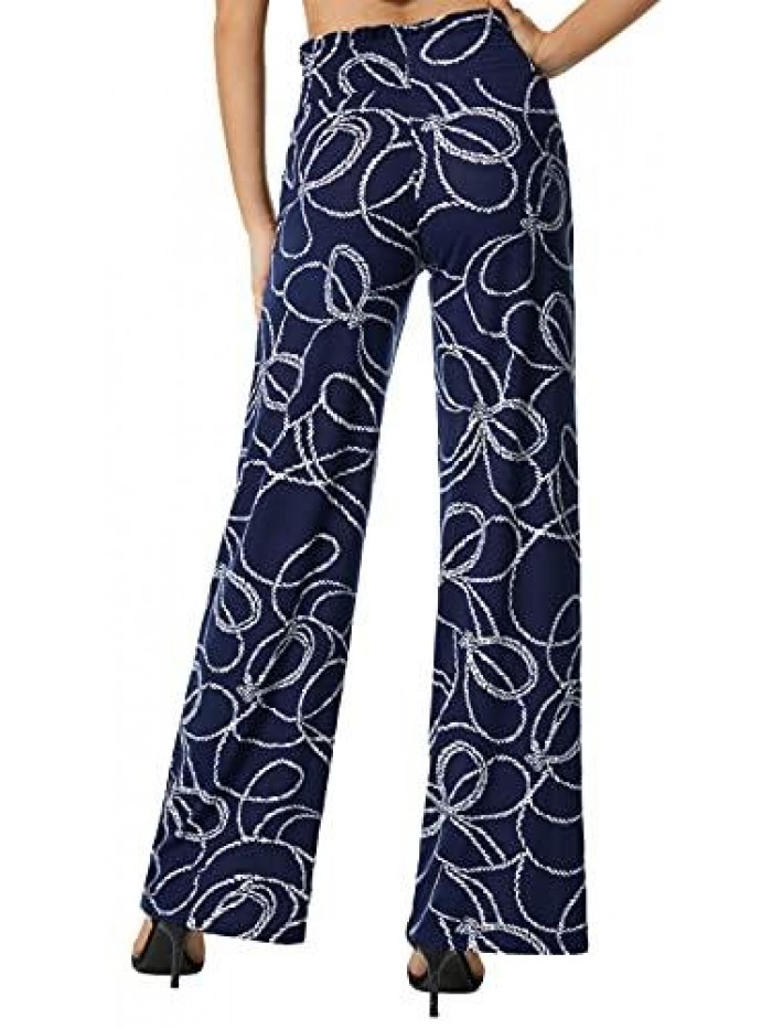 CoCo Women's Boho Palazzo Pants Wide Leg Lounge Pants 