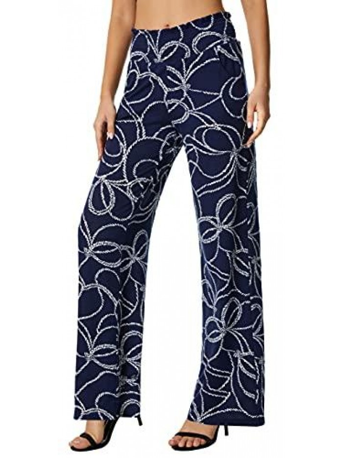 CoCo Women's Boho Palazzo Pants Wide Leg Lounge Pants 