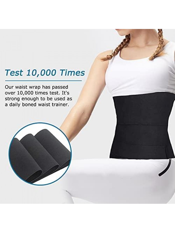 Waist Trainer for Women Snatch Me Bandage Up Waist Trimmer Compression Wrap for Stomach Waist Band Cincher for Tummy Control Gift Corsets Hourglass Body Shaper Underwear Gym Accessories Black 