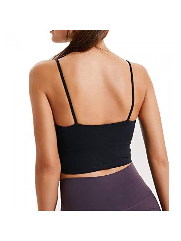 Women Padded Sports Bra Fitness Workout Running Shirts Yoga Tank Top 