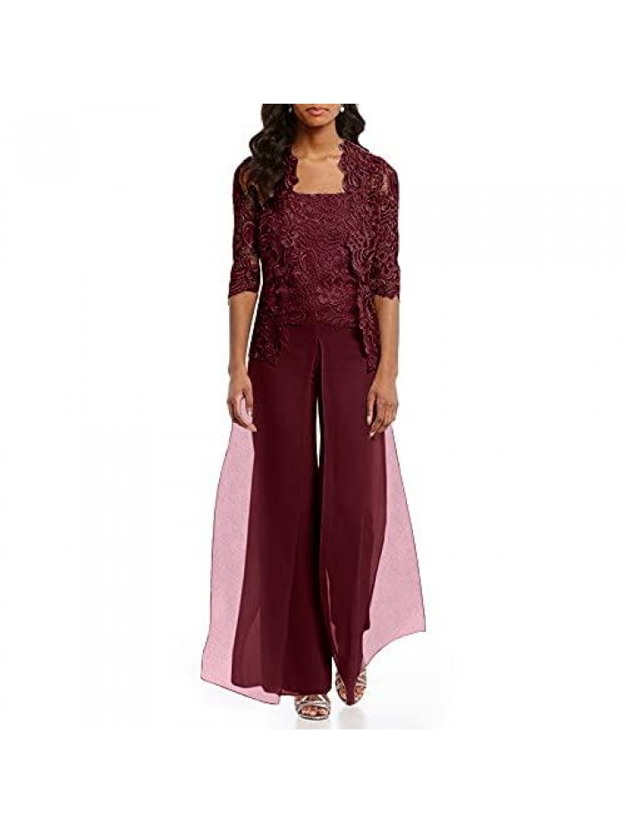 Wedding Guest Dressy Pant Suit Jumpsuit Shrugs 2 Pcs Suit 