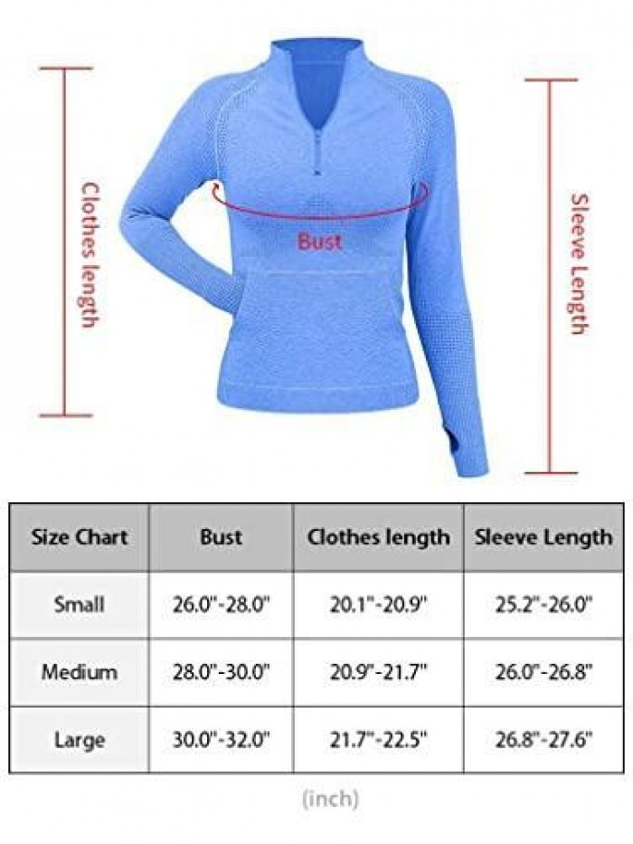 Women Workout Long Sleeve Yoga Front Pocket Tops Gym Half Zipper Stand Collar Running Athletic Shirt 