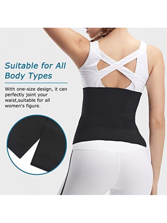 Waist Trainer for Women Snatch Me Bandage Up Waist Trimmer Compression Wrap for Stomach Waist Band Cincher for Tummy Control Gift Corsets Hourglass Body Shaper Underwear Gym Accessories Black 