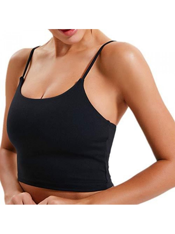 Women Padded Sports Bra Fitness Workout Running Shirts Yoga Tank Top 