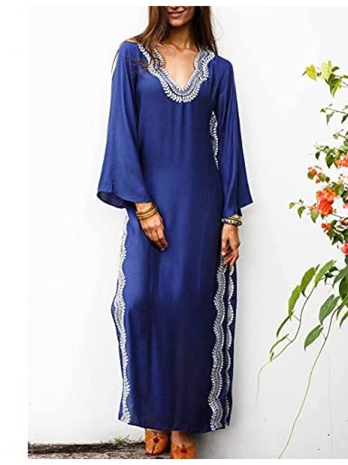 Women Beachwear Turkish Kaftans Long Swimsuit Cover up Caftan Beach Dress 