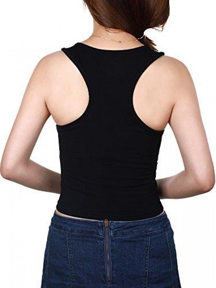 Pieces Women Basic Sleeveless Racerback Crop Tank Top Short Sports Crop Top 