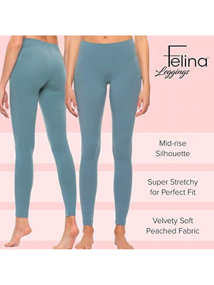 Velvety Super Soft Lightweight Leggings - for Women - Yoga Pants, Workout Clothes 