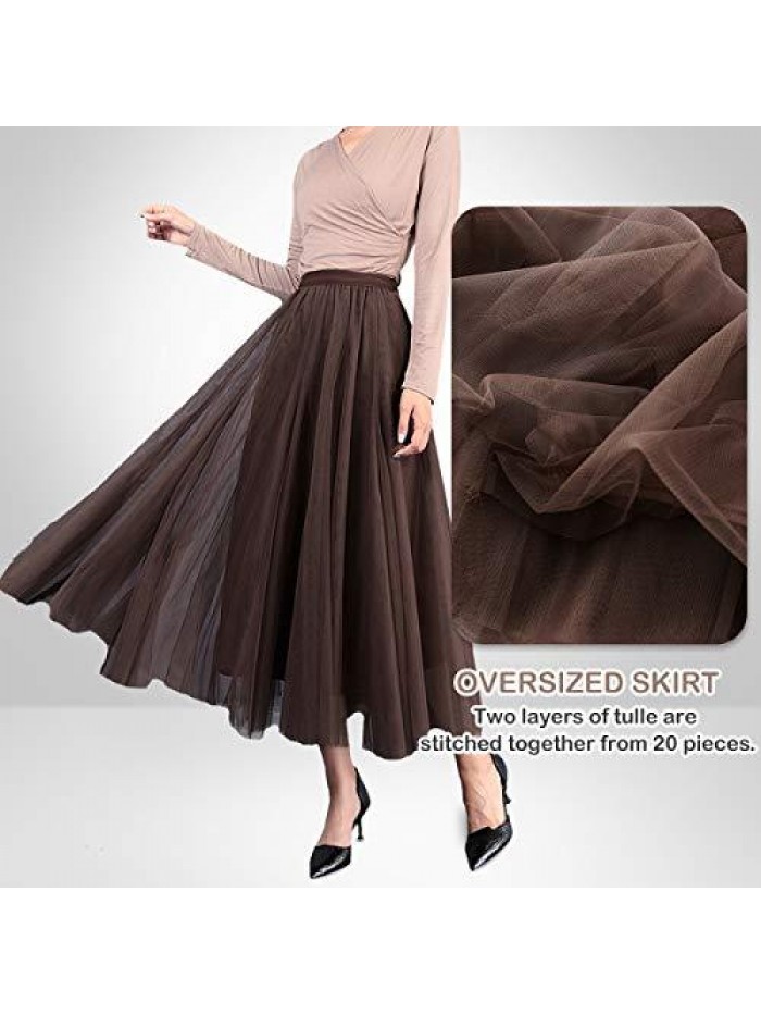 Cherry Women's Skirts Tulle Princess Skirt Evening Prom Wedding Dovetail Skirts Layered 