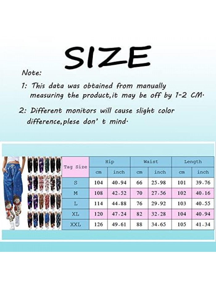 Women's Loose Sweatpants Loose Fit Drawstring Jogger Sweat Pants Workout Running Lounge Trousers 