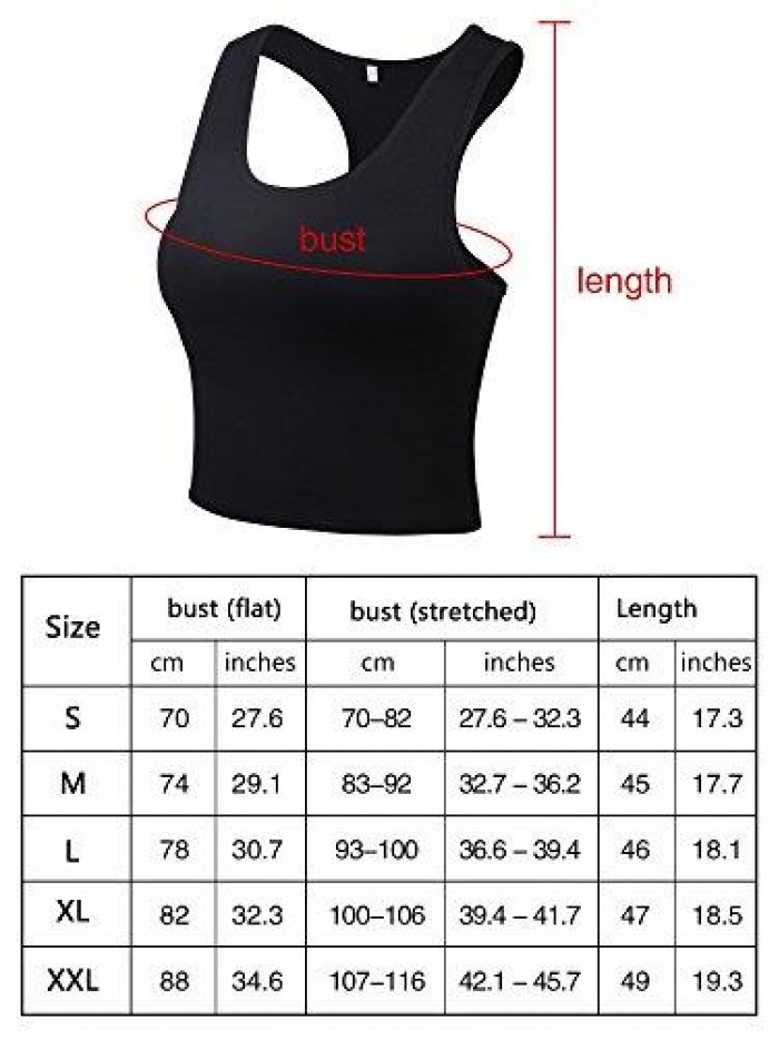 Pieces Women Basic Sleeveless Racerback Crop Tank Top Short Sports Crop Top 