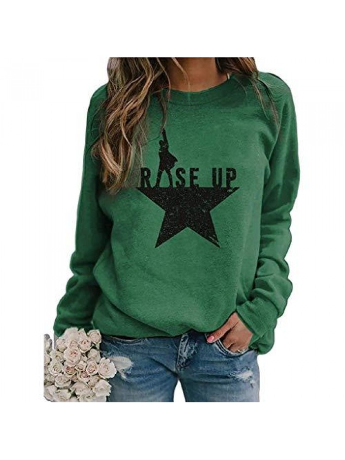 Shirts Sweatshirt Hoodies Valentine's Day Apparel Independence Day Novelty Long Sleeve Casual Top Girl Pullover 