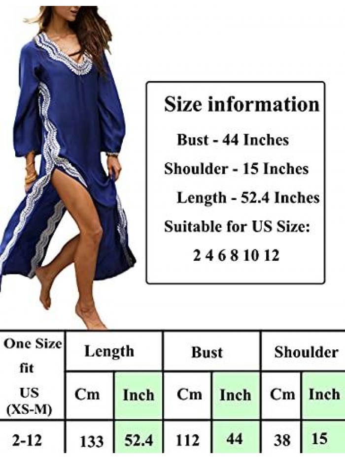 Women Beachwear Turkish Kaftans Long Swimsuit Cover up Caftan Beach Dress 