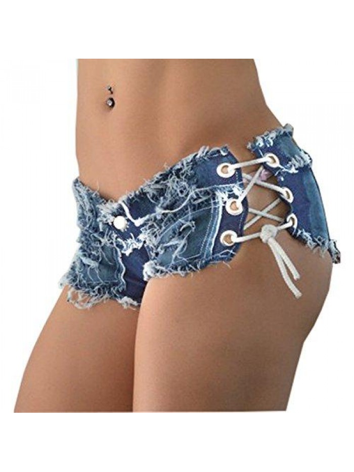 Women Sexy Cut Off Low Waist Denim Jeans Shorts Mini Hot Pants 