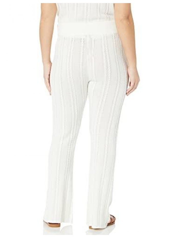 Drop Women's Frankie Fitted Pull-on Cable Flare Pant 