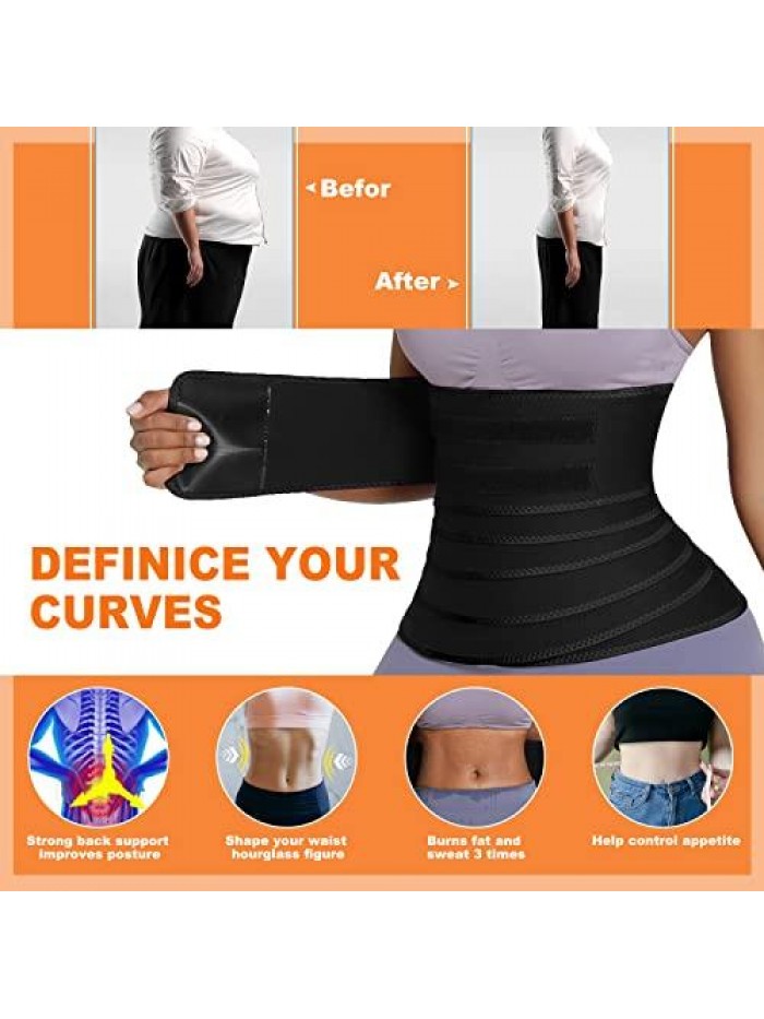 Trainer for Women Waist Wrap Snatch Me Up Bandage Waist Wraps Upgraded Waist Wraps for Stomach Wrap for Plus Size 