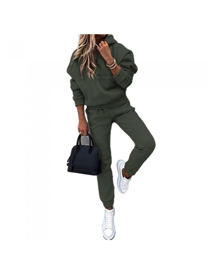 Women Sets Female Hoodie Long Pant Pieces Sets Suits 