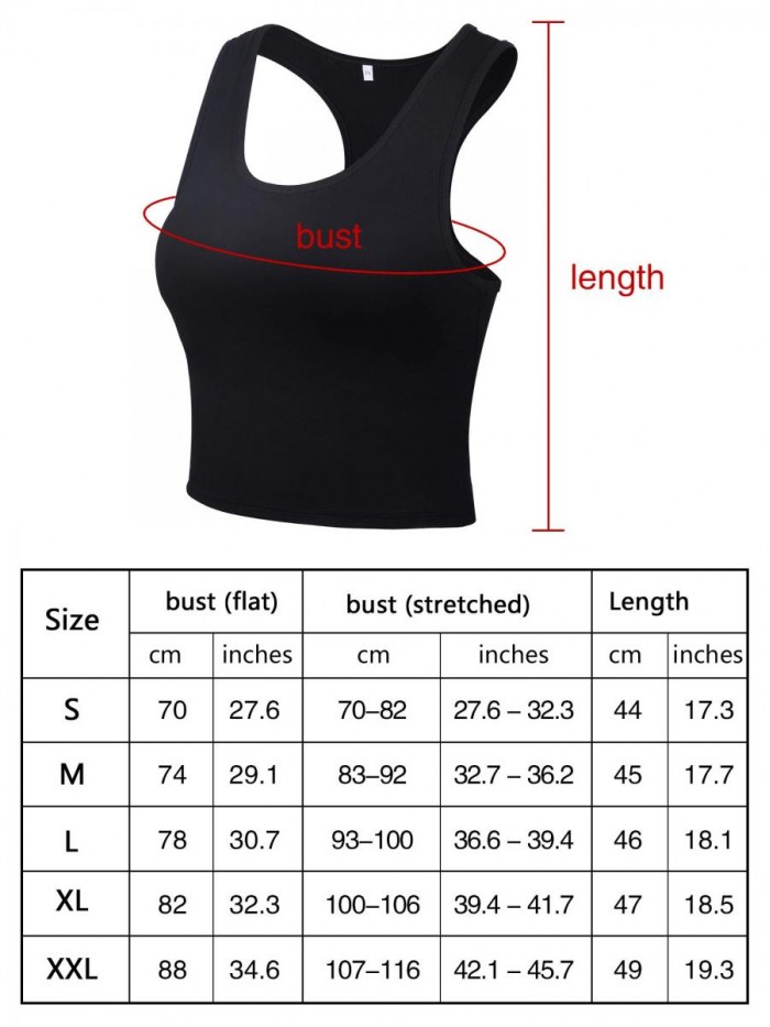 8 Pieces Basic Crop Tank Tops Sleeveless Racerback Crop Sport Cotton Top for Women 