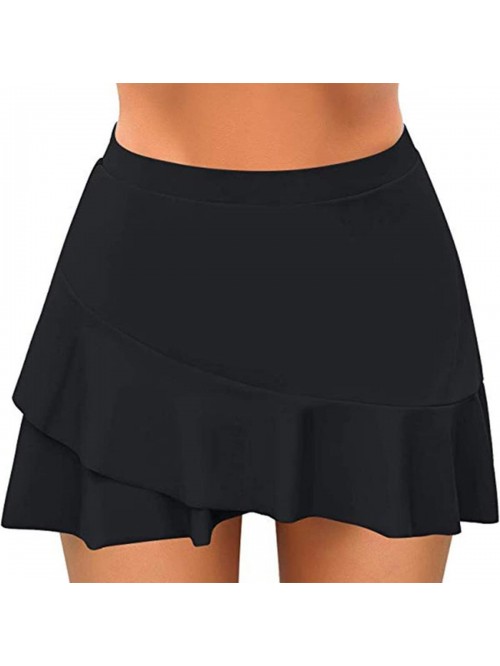 Ruffled Swim Skirt Tummy Control Bathing Suit Skir...