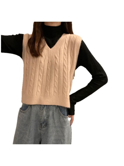 vest casual knit sleeveless loose ladies spring an...