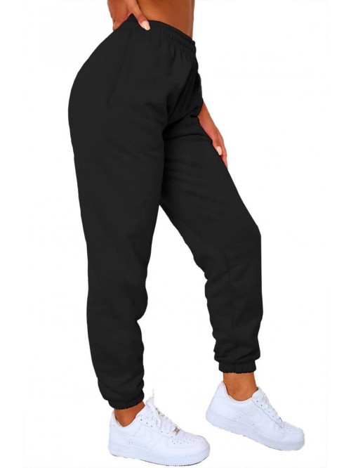 Womens Casual Comfy Sweatpants High Waisted Drawst...