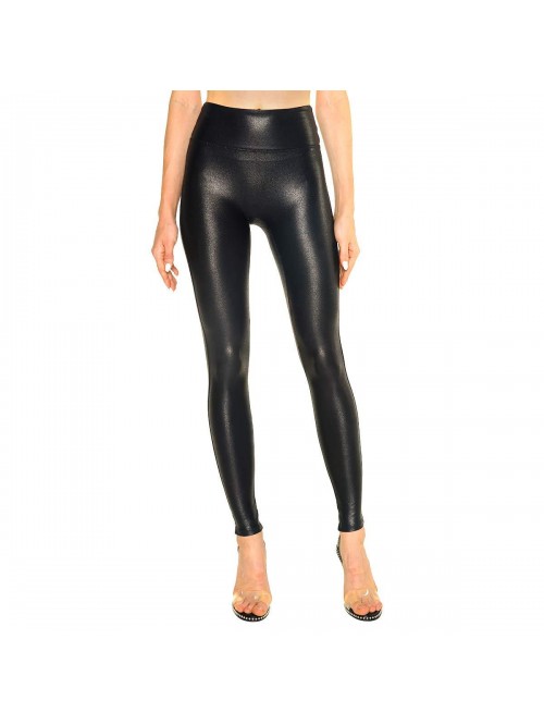 Womens Faux Leather Leggings Stretch High Waisted ...