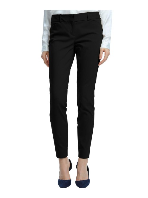 Women's Straight Pants Stretch Slim Skinny Solid T...