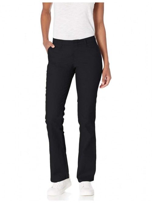 Women's Flat Front Stretch Twill Pant Slim Fit Boo...