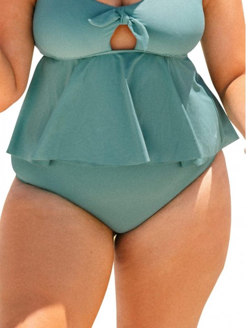 Women High Waist Plus Size Bikini Bottom Classic C...