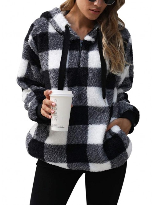 Womens Sherpa Pullover Tie Dye Fuzzy Hoodie Double...