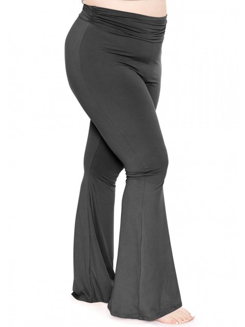 Oh-So-Soft Ruched High Waist Bell Bottoms | X-Larg...