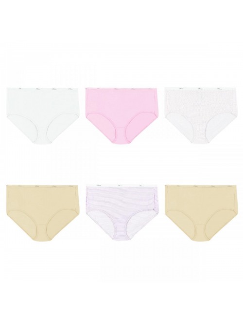 Women's 100% Cotton High-Waisted Panties Pack, Moi...