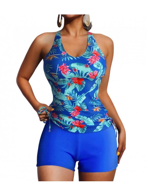 Women Tankini Swimsuit Blouson Bathing Suits with ...