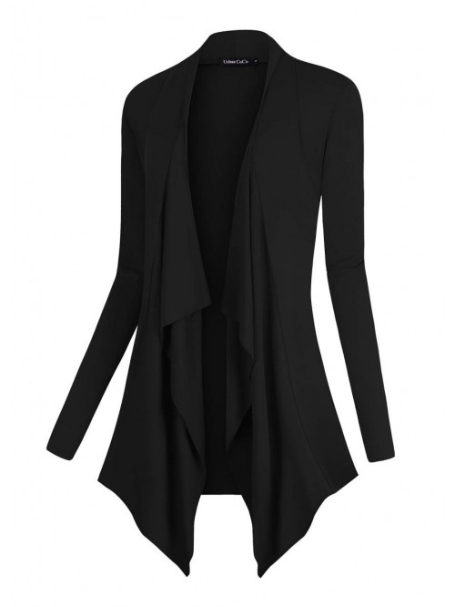 CoCo Women's Drape Front Open Cardigan Long Sleeve...