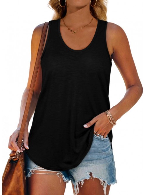 Womens Racerback Tank Tops Loose Fit Causal Summer...