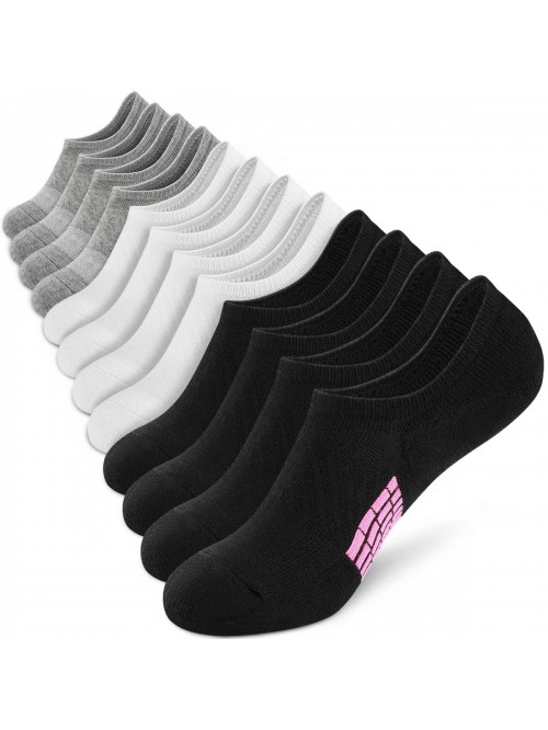 No Show Socks Womens 6 Pairs, Non Slip Cushioned L...