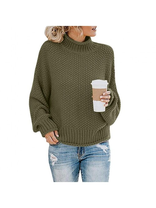 Turtleneck Women Sweater,Women's Long Sleeve Casua...