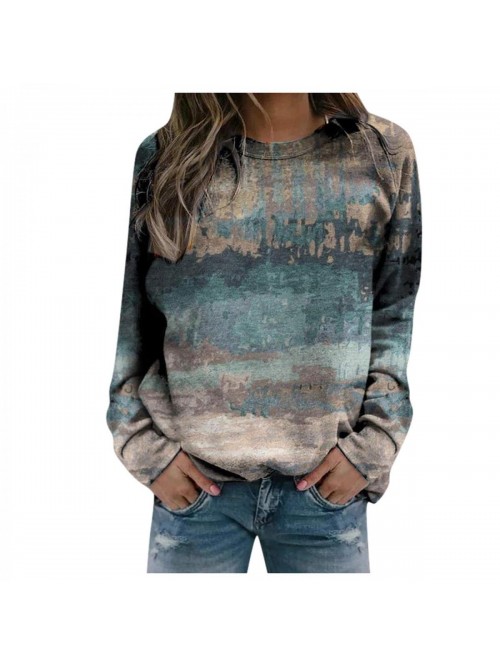 Hoodies for Women Casual Tie Dye Printed Sweatshir...