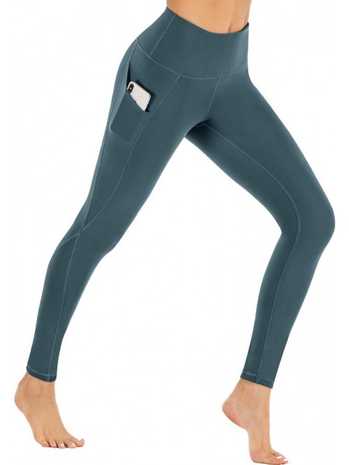 Fleece Lined Leggings with Pockets for Women- Ther...